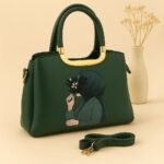 Trendy Handbag With Artistic Girl Print And Detachable Strap - Image 5