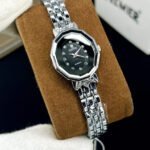 Premium Octagonal Women's Watch With Crystal Hour Markers