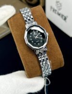 Premium Octagonal Women's Watch With Crystal Hour Markers