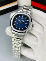 Dual Tone Executive Watch With Linear Dial And Date Display