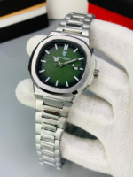 Dual Tone Executive Watch With Linear Dial And Date Display