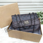 Coach Signature Chain Shoulder Bag with Embossed Logo