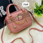 Chic Box Satchel With Gold Chain Accent