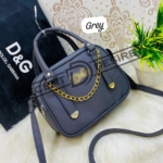 Chic Box Satchel With Gold Chain Accent