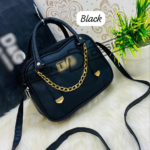 Chic Box Satchel With Gold Chain Accent