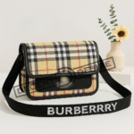 Burberry Classic Check Crossbody Bag With Adjustable Strap