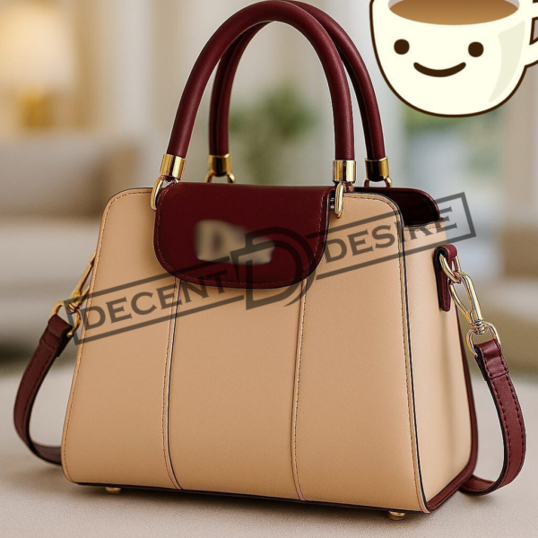 Luxury Structured Handbag with Dual Handles & Detachable Shoulder Strap