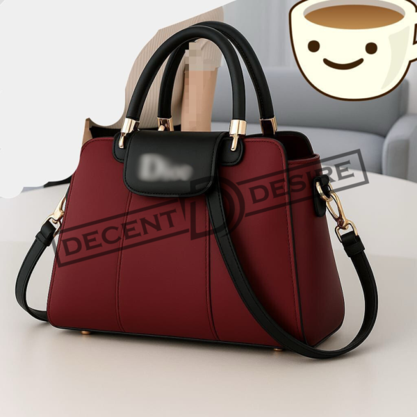 Luxury Structured Handbag with Dual Handles & Detachable Shoulder Strap