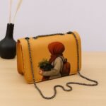 Elegant Artistic Shoulder Bag – Stylish Chain Strap with Modern Printed Design - Image 7