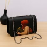 Elegant Artistic Shoulder Bag – Stylish Chain Strap with Modern Printed Design - Image 5