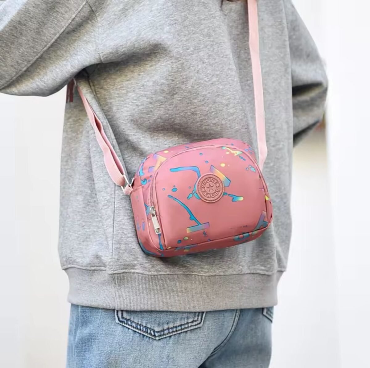Vibrant Urban Explorer Crossbody Bag - Image 6