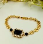 Luxe Emerald Cut Crystal Bracelet With Polished Chain - Image 6