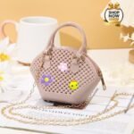 Whimsical Studded Jelly Mini Bag With Floral Charms