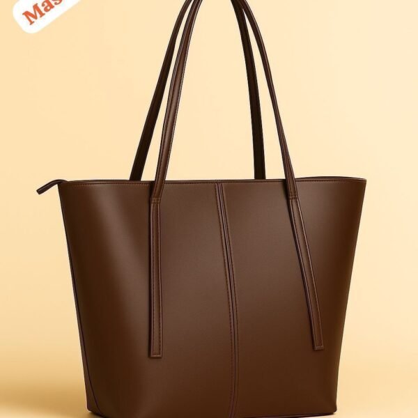 Minimalist Structured Tote Bag with Extended Handles