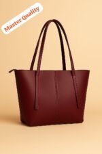 Minimalist Structured Tote Bag with Extended Handles