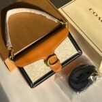 Signature Canvas Crossbody with Contrast Trim and Sculpted Logo Clasp