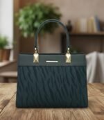 Premium Handbag Sophisticated Textured Finish and Polished Hardware