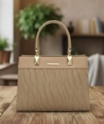 Premium Handbag Sophisticated Textured Finish and Polished Hardware