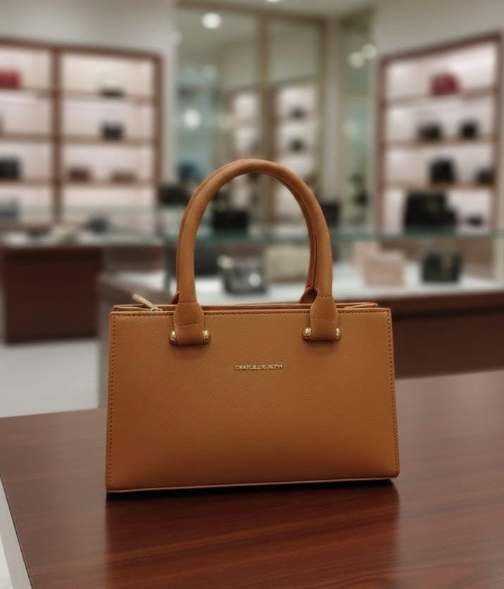 Minimalist Structured Satchel With Curved Top Handle Minimalist Structured Satchel With Curved Top Handle