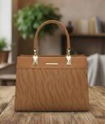 Premium Handbag Sophisticated Textured Finish and Polished Hardware