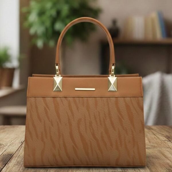 Premium Handbag Sophisticated Textured Finish and Polished Hardware