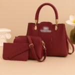 Trendy 3-Piece Handbag Set with Tote, Crossbody and Wallet