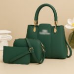 Trendy 3-Piece Handbag Set with Tote, Crossbody and Wallet