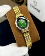 Premium Octagonal Women's Watch With Crystal Hour Markers