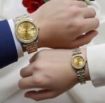 Premium Rolex Couple Watch Set In Stainless Steel And Water Resistant