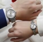 Premium Rolex Couple Watch Set In Stainless Steel And Water Resistant