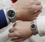 Premium Rolex Couple Watch Set In Stainless Steel And Water Resistant