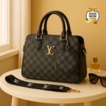 Premium Damier Ebene Tote With Matching Round Coin Purse