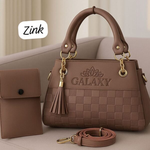 Galaxy Premium Embossed Satchel With Matching Tech Pouch