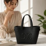 Celine Triomphe Embossed Leather Tote Shoulder Bag