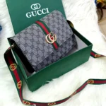 Gucci Monogram Web Stripe Flap Shoulder Bag