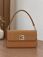 Lb Textured Flap Crossbody Bag