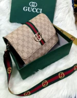 Gucci Monogram Web Stripe Flap Shoulder Bag - Image 2