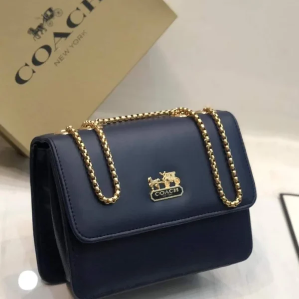 Coach Smooth Leather Flap Shoulder Bag