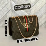 Gucci Monogram Web Stripe Flap Shoulder Bag