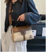 Signature Patterned Leather Crossbody Bag With Wide Strap - Image 5