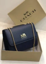 Coach Smooth Leather Flap Shoulder Bag
