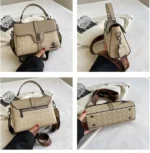 Signature Patterned Leather Crossbody Bag With Wide Strap - Image 10