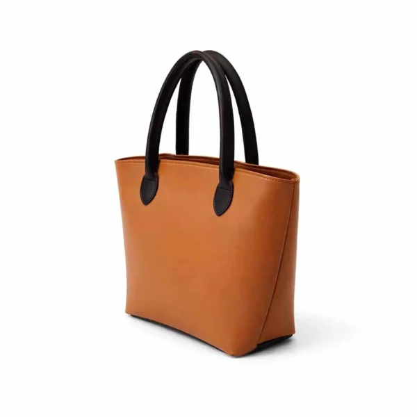 Ora Minimalist Contrast Handle Trapezoid Tote Bag
