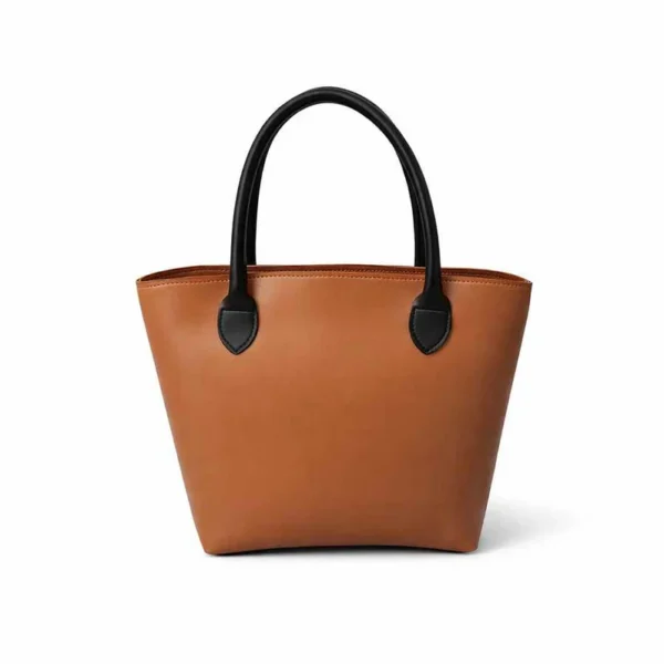 Ora Minimalist Contrast Handle Trapezoid Tote Bag