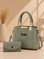Luxury Top Handle Handbag With Matching Wallet