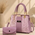 Luxury Top Handle Handbag With Matching Wallet
