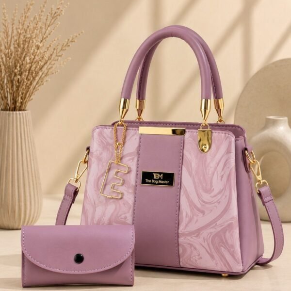 Luxury Top Handle Handbag With Matching Wallet