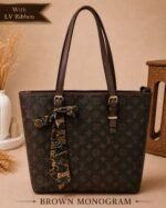 LV Pattern Tote Bag With Scarf Accessory