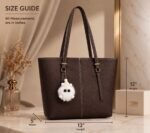 Structured Tote Bag With Cute Keychain Charm - Image 7