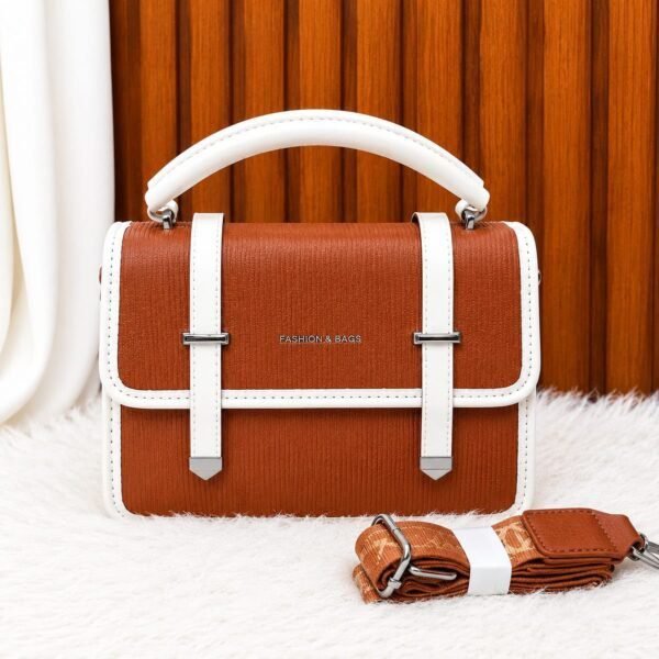 Structured Satchel Crossbody Bag With Detachable Strap